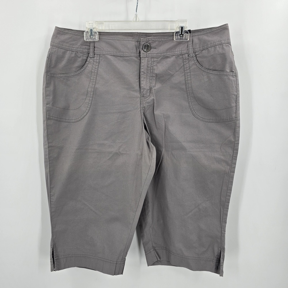 Lane Bryant Pants Womens 18 Totally Cropped Grey High Rise Stretch